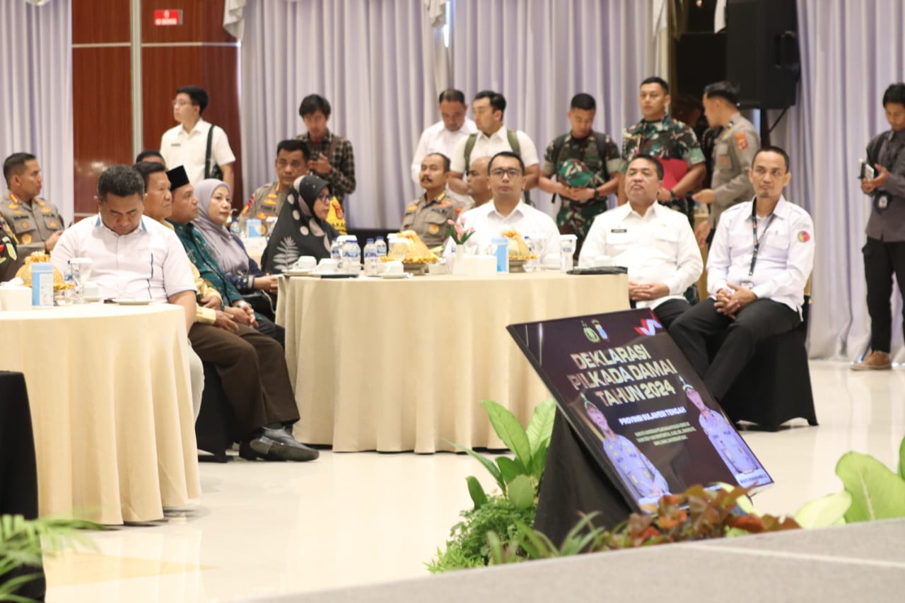 Bawaslu Sulteng Hadiri Deklarasi Pilkada Damai 2024: Komitmen Bersama untuk Pemilu Aman dan Kondusif