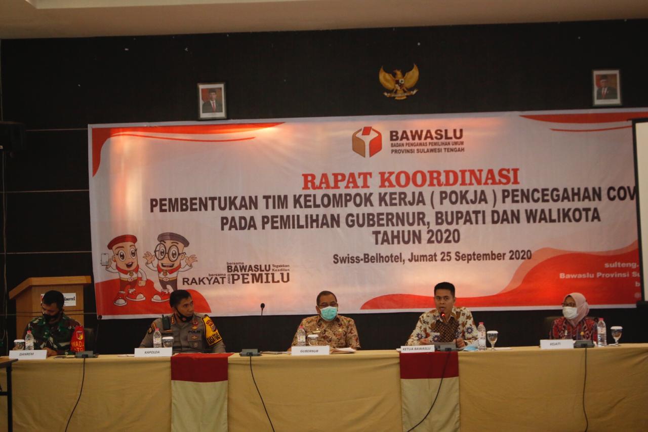 Bawaslu Sulteng Segera Bentuk Pokja Pencegahan Covid 19