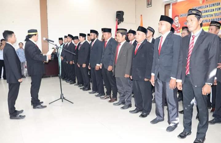 Bawaslu Tolitoli Resmi Lantik Panwascam Pilkada Tahun 2020