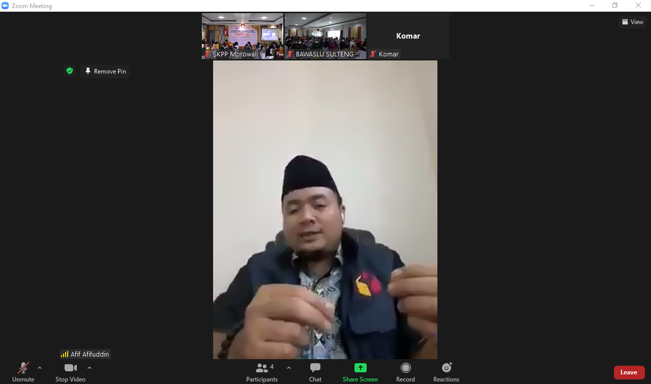 Buka SKPP di Morowali, Afifuddin Inginkan Alumni jadi Mitra Bawaslu