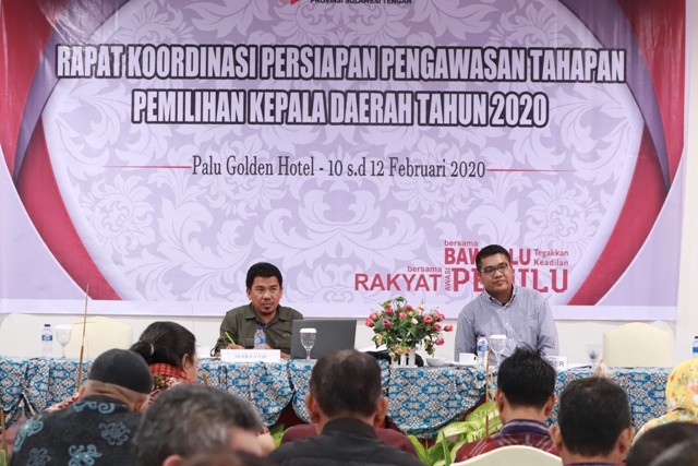 Bawaslu Sulteng Siapkan Jajarannya Awasi Tahapan Pemilihan 2020
