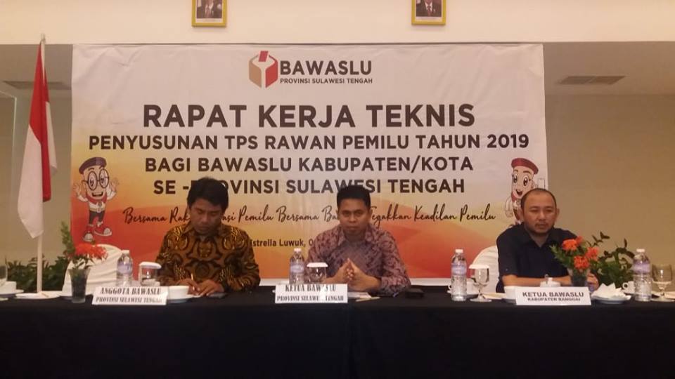 Petakan TPS Rawan, Bawaslu Sulteng Kumpulkan Jajaran Pengawas Kabupaten/Kota