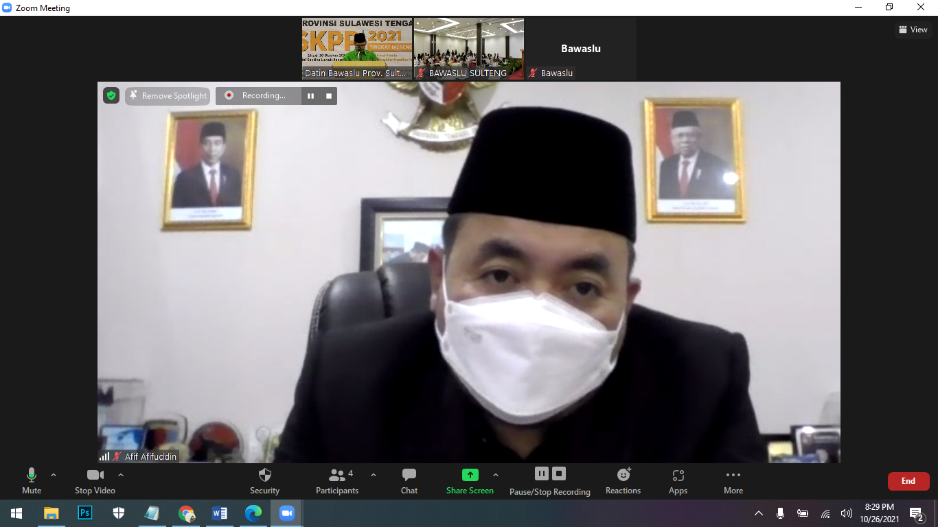 Afifuddin: SKPP Ikhtiar Bawaslu Mewujudkan Pusat Pengawasan dan Pendidikan Politik Partisipatif
