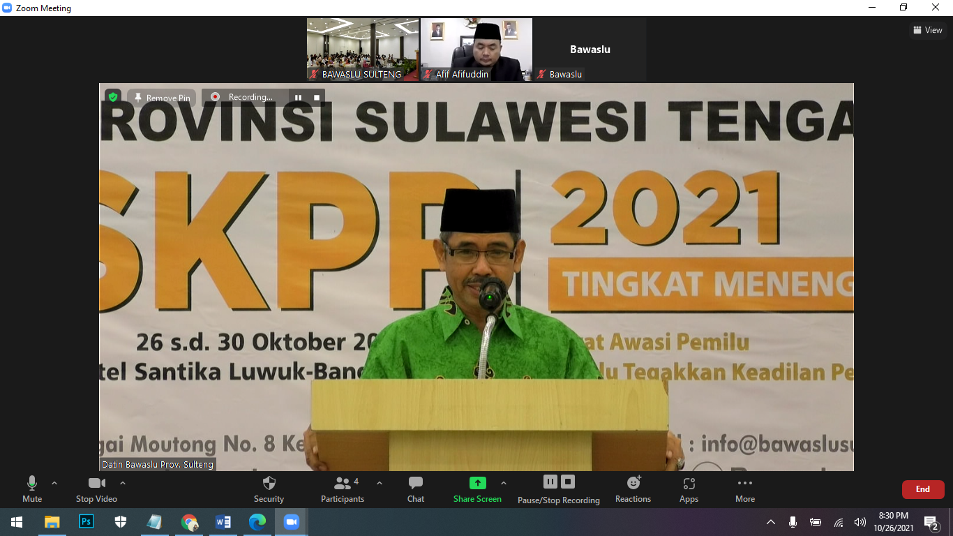 Tahapan Pemilu dan Pemilihan Beririsan, Jamrin: Bawaslu Membutuhkan Kader SKPP yang Siap