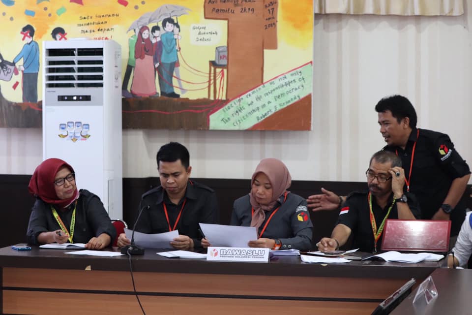 Sepekan Bawaslu Sulteng Awasi Rekapituasi Perolehan Suara Pemilu Tingkat Provinsi