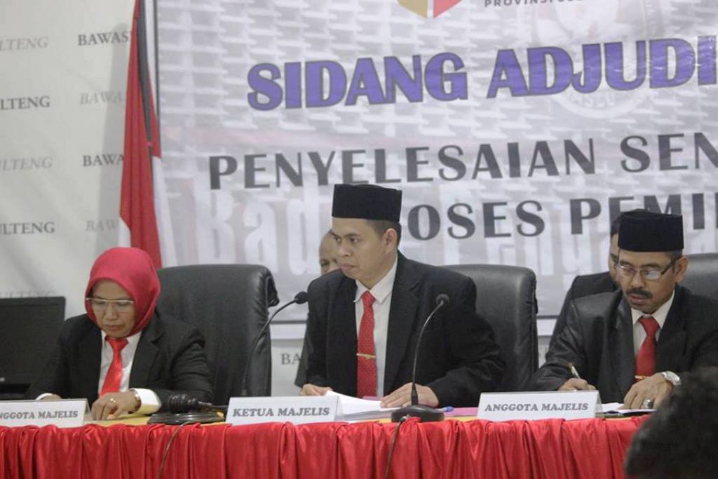 Sidang Adjudikasi Berlanjut, BAWASLU SULTENG Dengarkan Kesimpulan Kedua Pihak