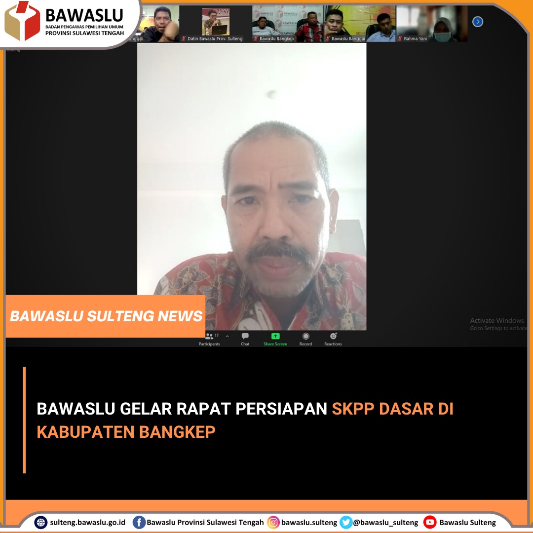 Rapat Persiapan SKPP Dasar, Bawaslu Banggai Kepulauan Siap Jadi Tuan Rumah