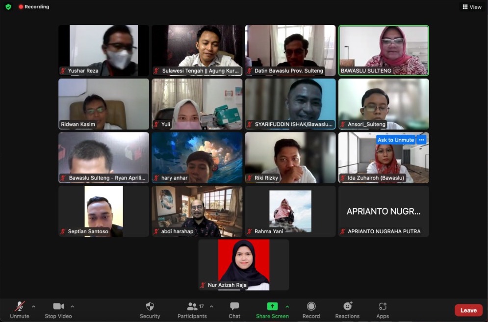 Sekretariat Bawaslu Sulteng Gelar Review Penyusunan SKP PNS