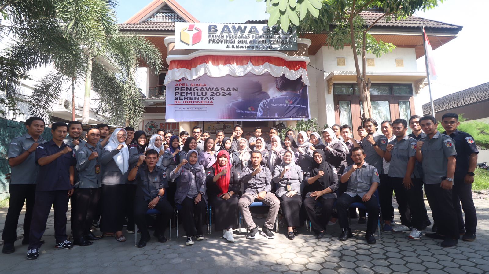 Serentak, Bawaslu Sulteng Ikut Gelar Apel Siaga Sambut Tahapan Pemilu 2024