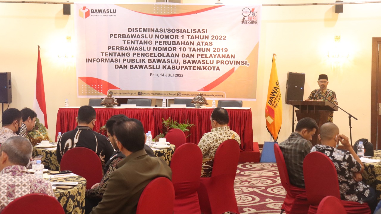 Bawaslu Sulteng Kenalkan PPID Lewat Sosialisasi Perbawaslu 1 Tahun 2022 tentang Pengelolaan dan Pelayanan Informasi