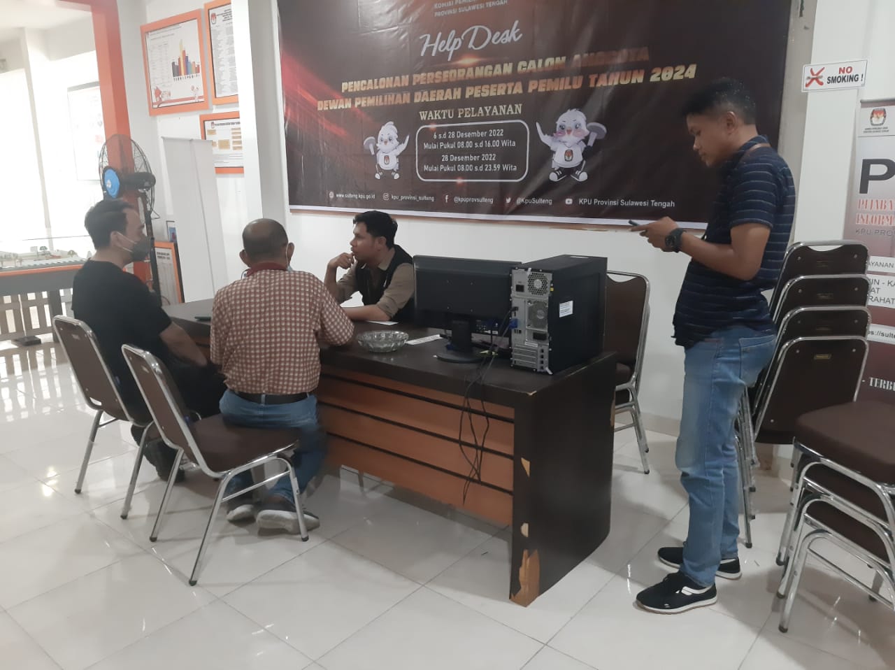 Bawaslu Sulteng Mulai Awasi Penerimaan Persyaratan Minimal Dukungan Pemilih Bakal Calon Anggota DPD