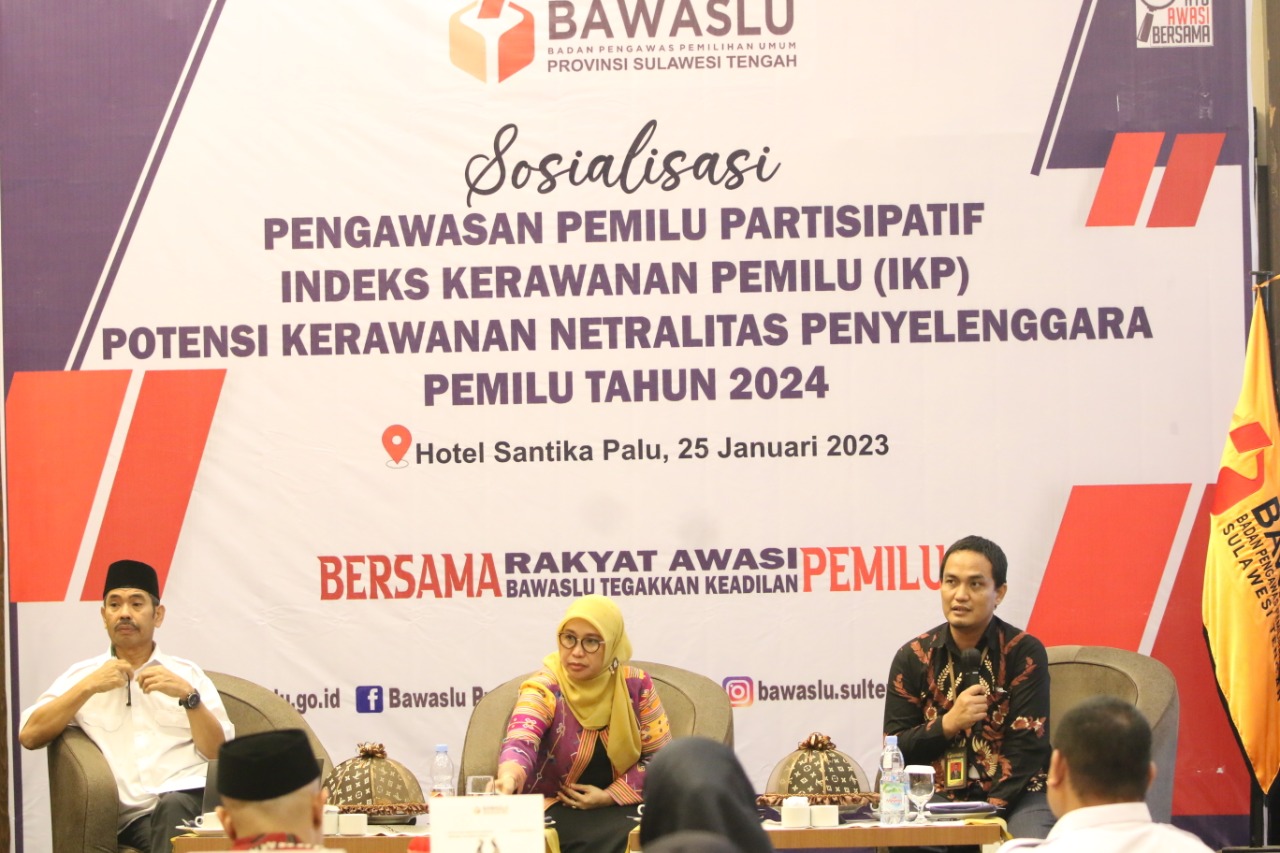 Lewat IKP Bawaslu Sulteng Ajak Stakeholder Bersama Awasi Pemilu