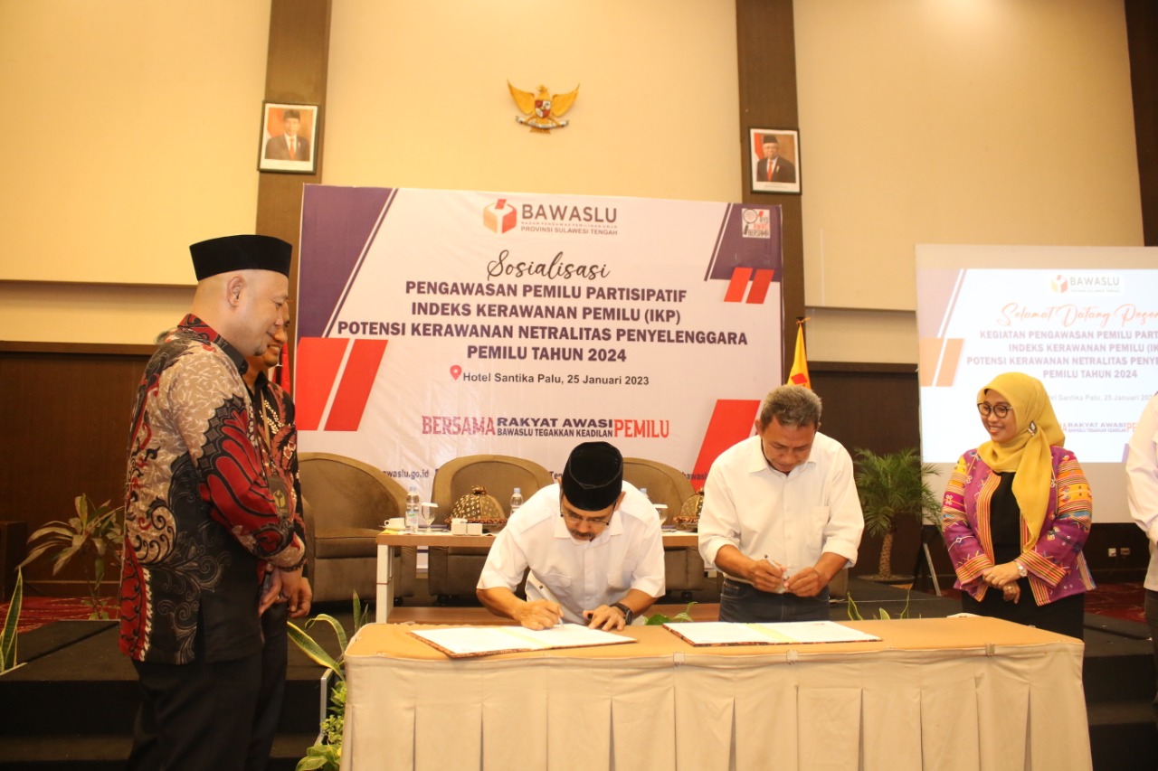 Bawaslu Sulteng Kembali Jalin Kerjasama Pengawasan Partisipatif dengan GAMKI dan LS-ADI
