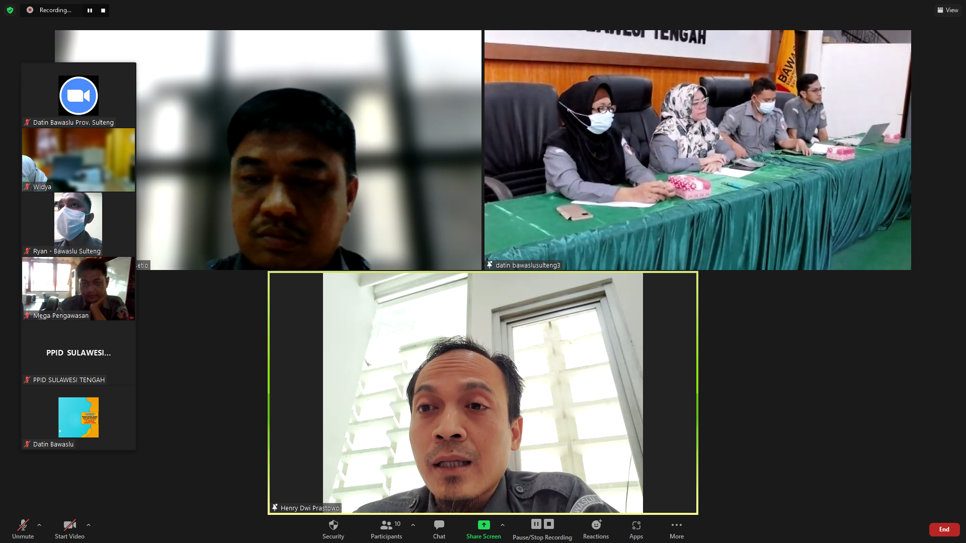 Bawaslu Sulteng Sosialisasikan Perbawaslu 13 Tahun 2020 untuk perkuat Sekretariat Mengelolah Naskah Dinas