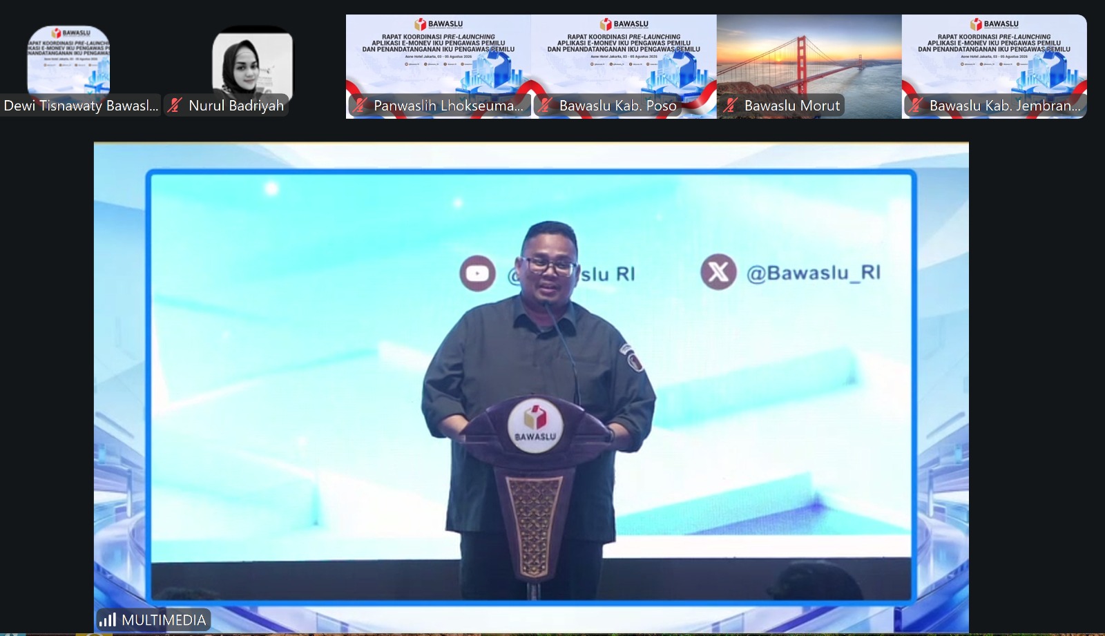 Bawaslu Sulteng Ikuti Pre-Launching E-Monev IKU Pengawas Pemilu