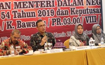 Bahas NPHD, Bawaslu Sulteng Duduk Bersama TAPD Provinsi dan Kabupaten/Kota