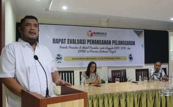 Bawaslu Sulteng Gelar Rapat Evaluasi Penanganan Pelanggaran Pemilu 2024