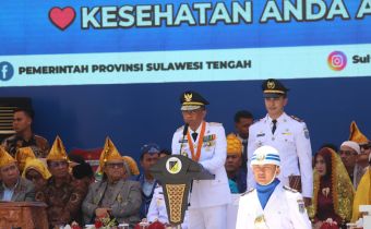 Bawaslu Sulteng Hadiri Upacara Hut Ke-61 Provinsi Sulawesi Tengah