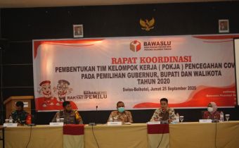Bawaslu Sulteng Segera Bentuk Pokja Pencegahan Covid 19