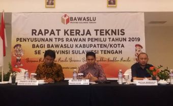 Petakan TPS Rawan, Bawaslu Sulteng Kumpulkan Jajaran Pengawas Kabupaten/Kota