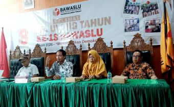 Rapat Dalam Kantor (RDK) bertema “Dinamika Sengketa Pemilu dalam Perspektif Demokrasi dan Kesejahteraan Masyarakat”, Kamis (16/04/2026).